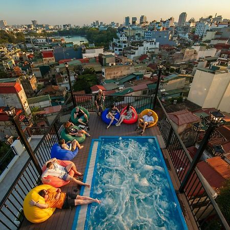 Lakeview Backpackers Hostel & Rooftop Bar Hanoi Eksteriør billede